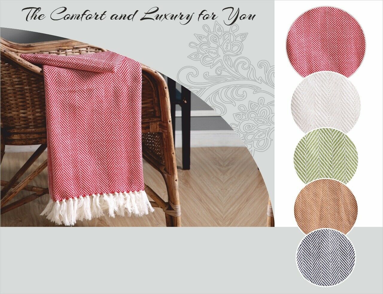 Lightweight Soft Warm Wool Feel Acrylic Sofa Throw Blanket Cover - In 6 Colours
