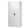 180cm Office Storage Lockable Cupboard Filing Cabinet Steel Metal Light Grey Key