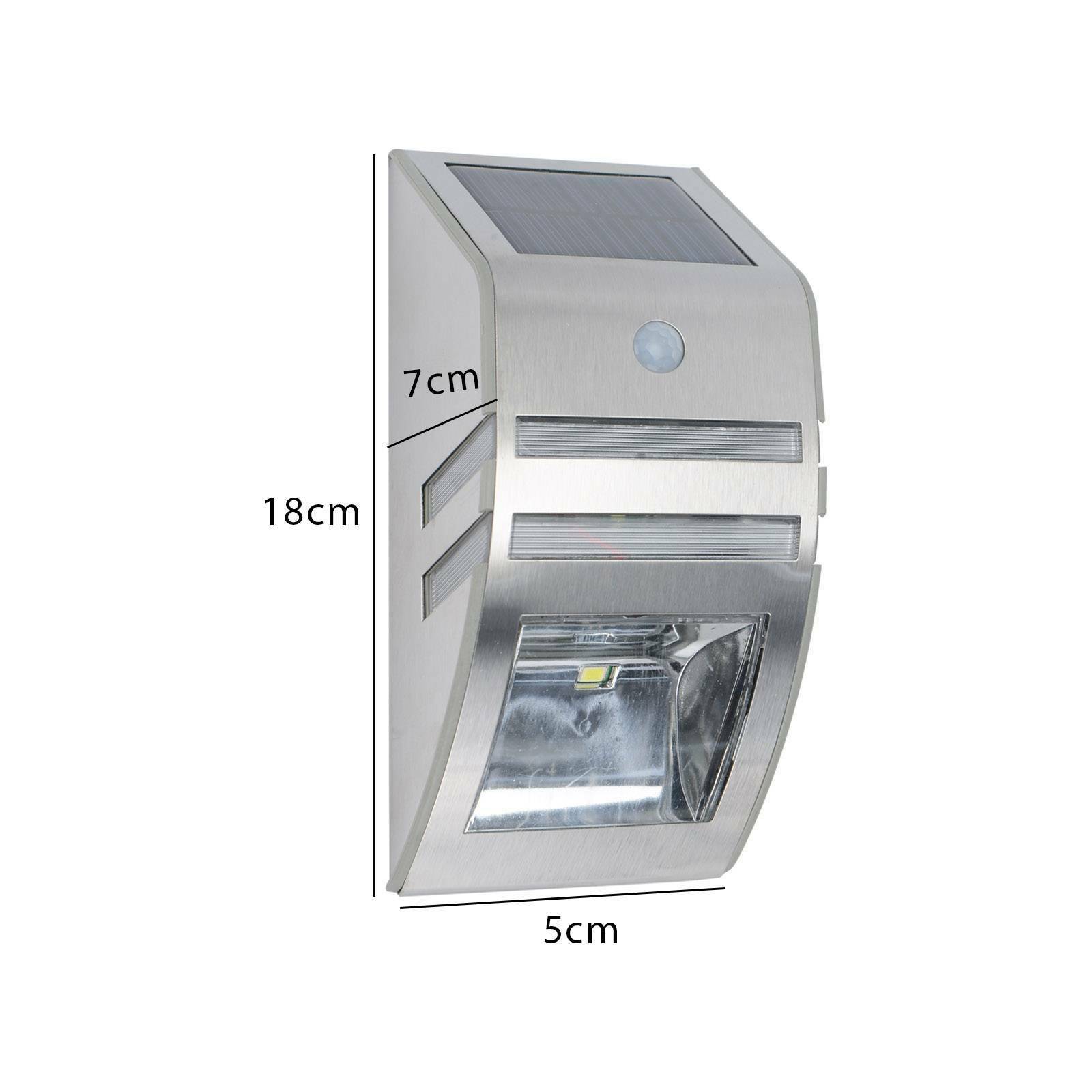 Solar Power Motion Sensor Wall Security Bright Light Outdoor Lamp Garden UK