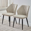 2× Kitchen Dining Chairs Faux Leather Soft Seat Angel Back Restaurant Chair Set