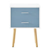 White Bedside Table Side Table 2 Drawers Cabinet Wooden Nightstand Storage Chest