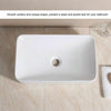 Modern Rectangle Bathroom Countertop Gloss White Basin Cloakroom Wash Sink