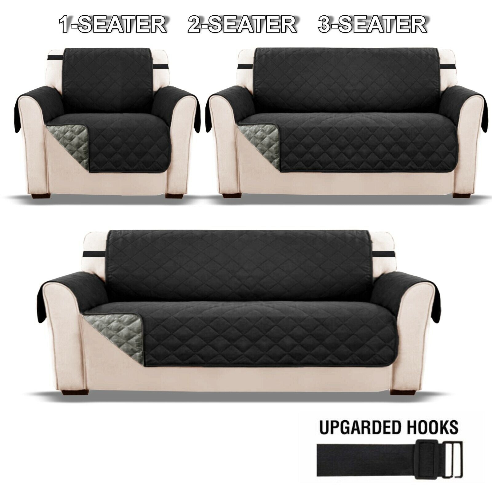 Sofa Covers Quilted Throw Washable Anti Slip Cover Couch Furniture Protector Pet