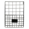 Simple Style Wire Magazine Newspaper Basket Wall Mounted Post Storage Rack Black