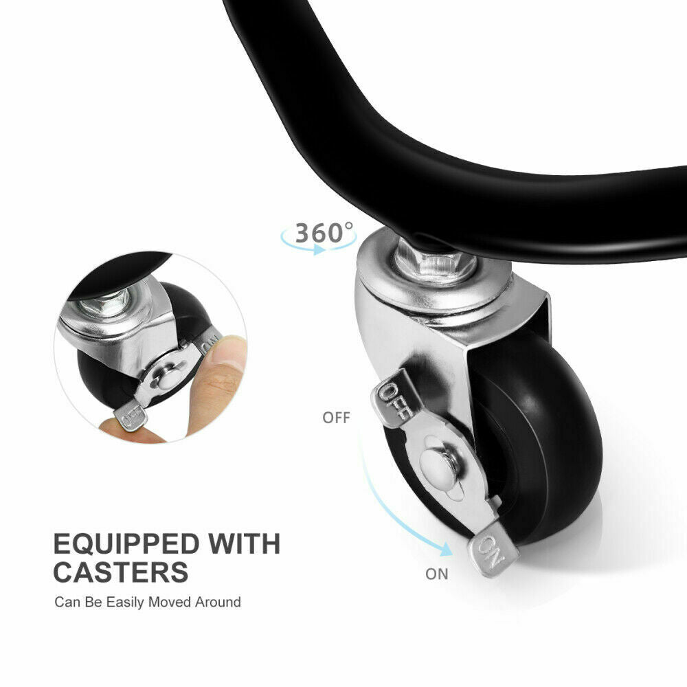 3 Tier Kitchen Trolley Salon Hairdresser Storage Cart Rack Rolling Wheels Black