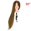 30'' Salon Hairdressing Training Head 50% Real Human Hair Mannequin Doll & Clamp
