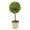 2x Potted Buxus Box Ball Plant Decorative Artificial Indoor Outdoor Garden Pot