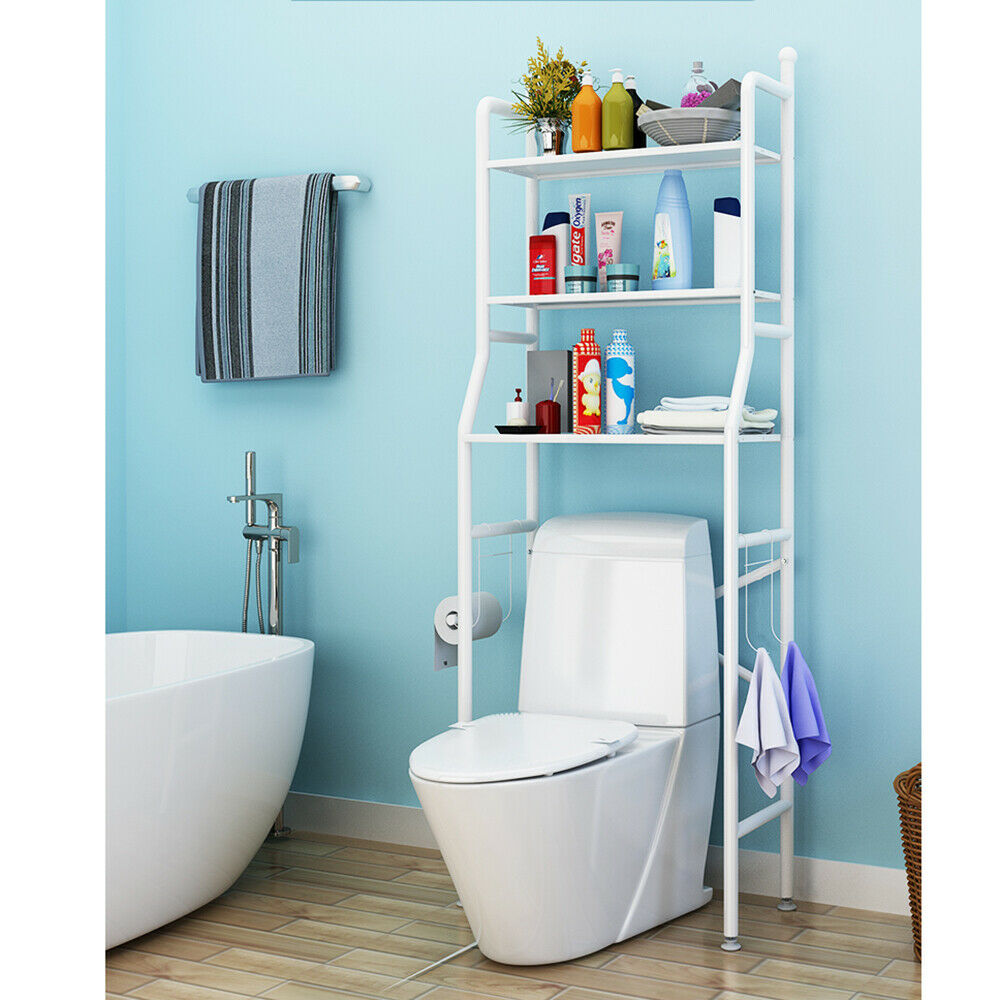 3 Tier Bathroom Shelf Over Toilet Storage Rack Laundry Shelf Unit Organizer Rack