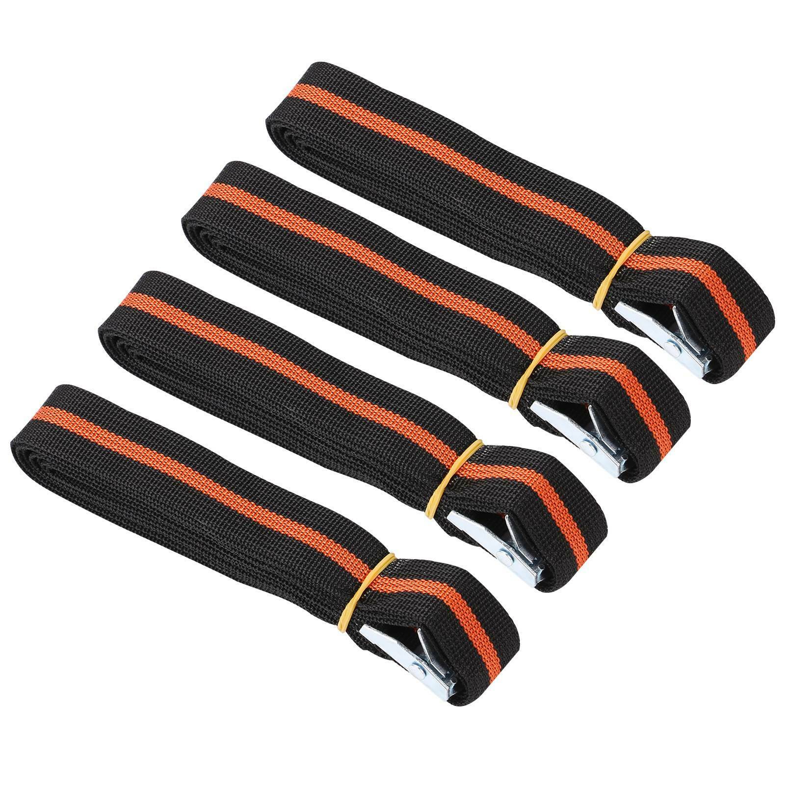 25 X 2500MM LONG PACK OF 4 CAM BUCKLE TIE DOWN STRAPS ROOF RACK CARGO TRAILERS