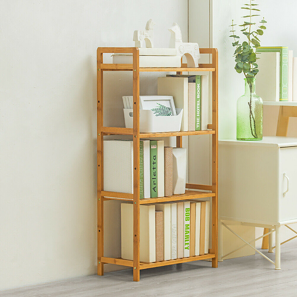 3/4/5 Tier Wooden Storage Shelf Shelving Unit Bookshelf Bookcase Display Stand