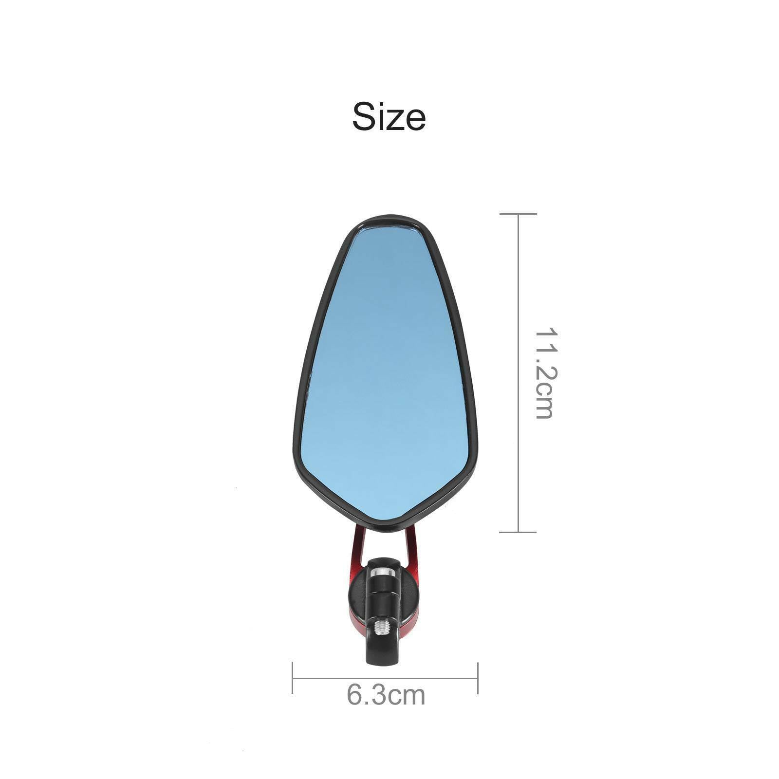 Pair of 7/8" 22mm Motorcycle Motorbike Alloy Bar End Side Rearview Mirrors