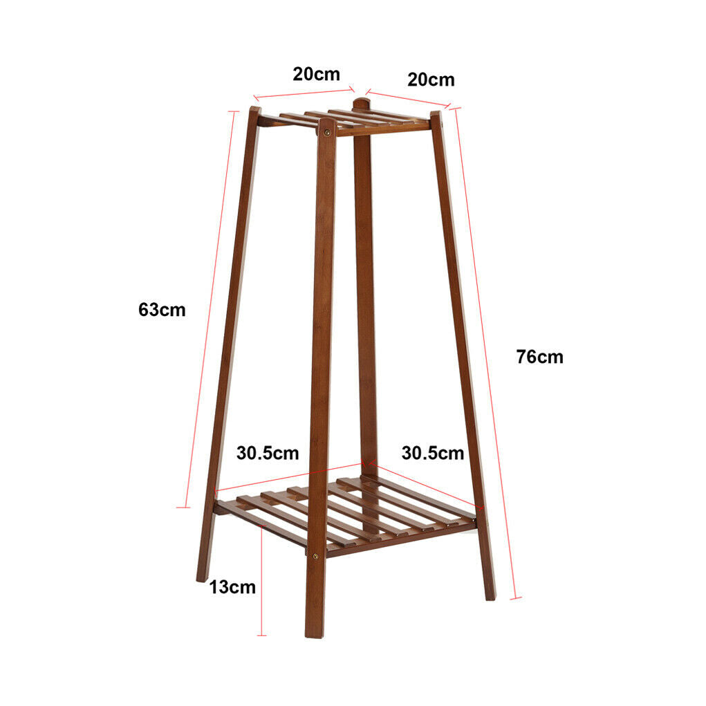 Bamboo 2/3/4 Tier Tall Plant Stand Pot Holder Garden Flower Rack Display Vintage