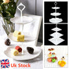 3 Plastic Tier Cake Stand Afternoon Tea Wedding Plate Party Tableware Display