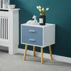 White Bedside Table Side Table 2 Drawers Cabinet Wooden Nightstand Storage Chest