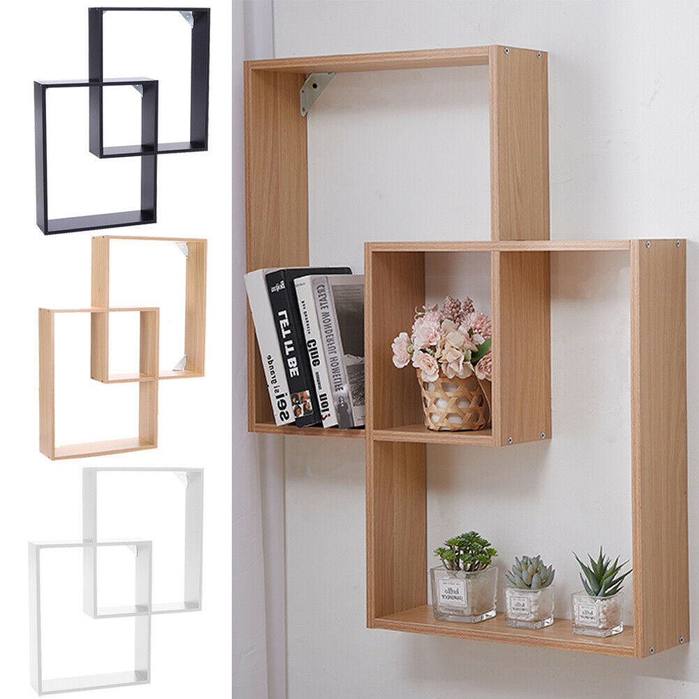 Modern Decor Wall Floating Shelves Book Display Shelf Storage Cube Box Shelving
