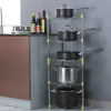 3/5 Tier Kitchen Pan Stand Saucepan Pot Rack Chrome Storage Organiser Shelf Unit