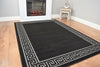 Modern Black Grey Rugs Mats Large Small Hallway Runners Big Floor Area Carpet