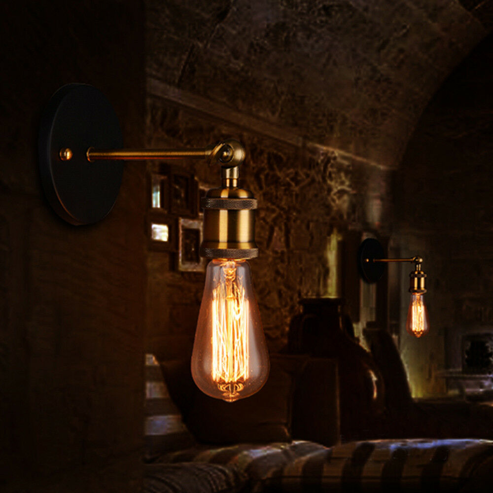 Modern Vintage Retro Industrial Rustic Sconce Wall Light Lamp Fitting Fixture