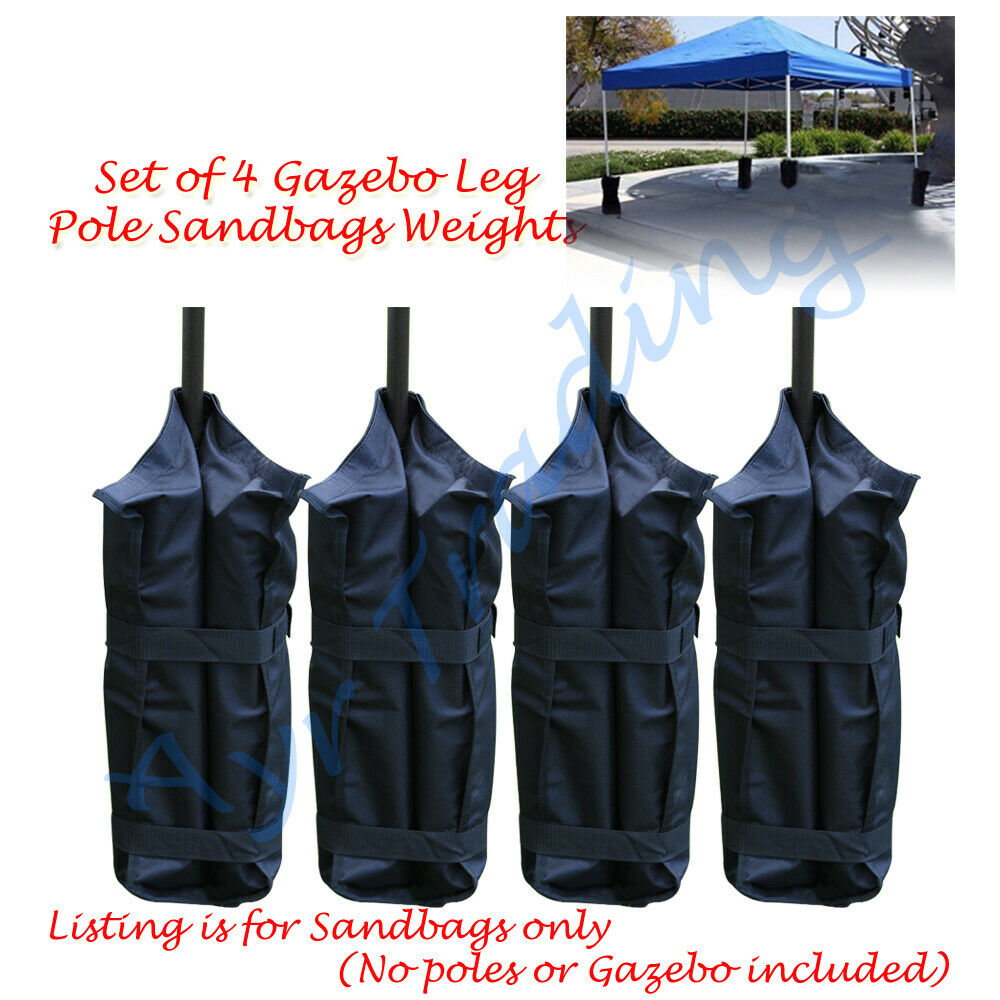 4 X Garden Gazebo Pole Foot Leg Sandbag Weight Market Marque Stall Sand Bag