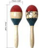Pair Large Adult Wood Maracas Colourful Wooden Tropical Party Percussion Shakers