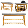 3 Tier Shoe Bench Shoes Storage Rack Cabinet Padded Seat Cushion Stool Hallway