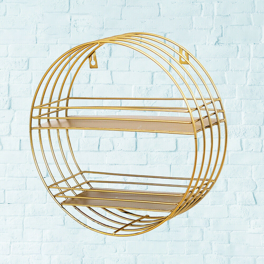 Wall Shelves Rack Metal Storage Iron Cube shelf Hexagonal Grid bathroom shelving