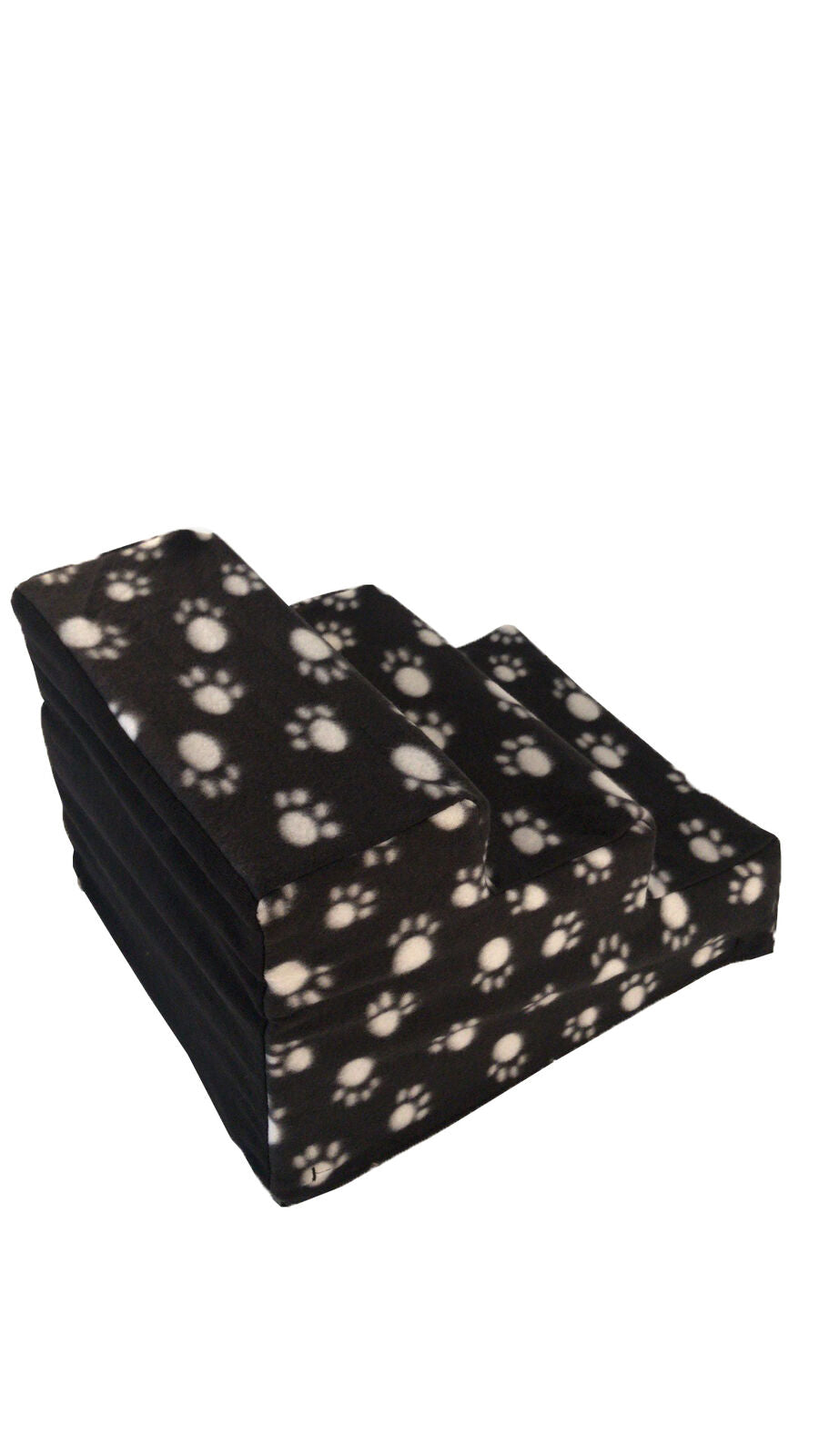 3 Steps Portable Dog Puppy Ladder Doggy Pet Soft Stairs With Paw