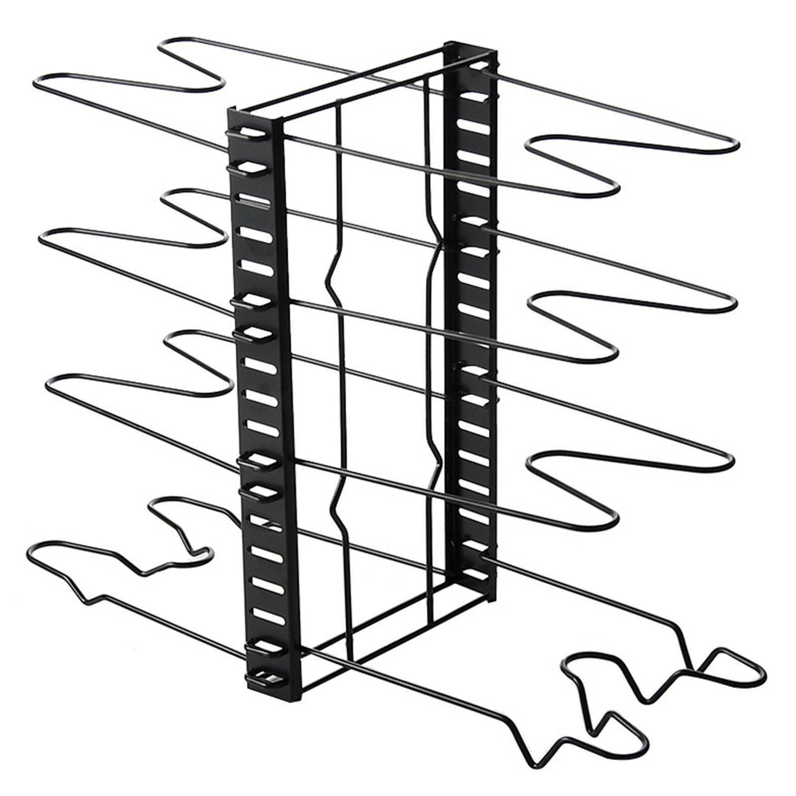 8 Tier Cupboard Kitchen Cabinet Storage Organiser Rack Pan Stand Pot Holder