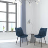 2xDining Chairs Kitchen Living Room Chairs with Velvet Counter Chairs Blue
