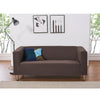 3 Seater Brown Linen Fabric Sofa Armchair Settee Couch Removable Sofa Cover
