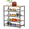 5 Layers Shoe Rack Storage Shelf Organizer Footwear Metal Mesh Shelves Stand UK
