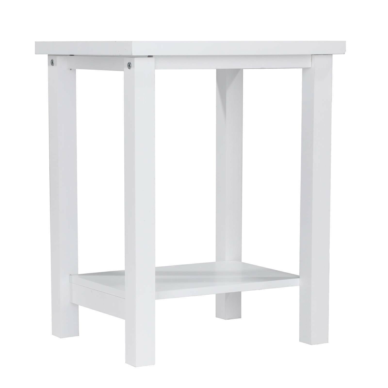 2X White Nightstand Bedside Table Chest Pine Side Cabinet Storage Bedroom UK
