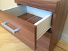 3 Drawer Walnut Effect Bedside Cabinet / Table (3 Draw Chest) Bedroom Furniture