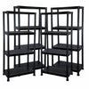 4/5 TIER PLASTIC SHELVING UNIT STORAGE RACKING SHELVES GARAGE WAREHOUSE SHED