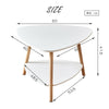 2 Tier Sofa Side Table Corner Table End Tea Wood Legs Living Room Home White UK