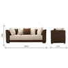 3 Seater Chenille Fabric Sofa Armchair Couch with Footstool Option Living Room