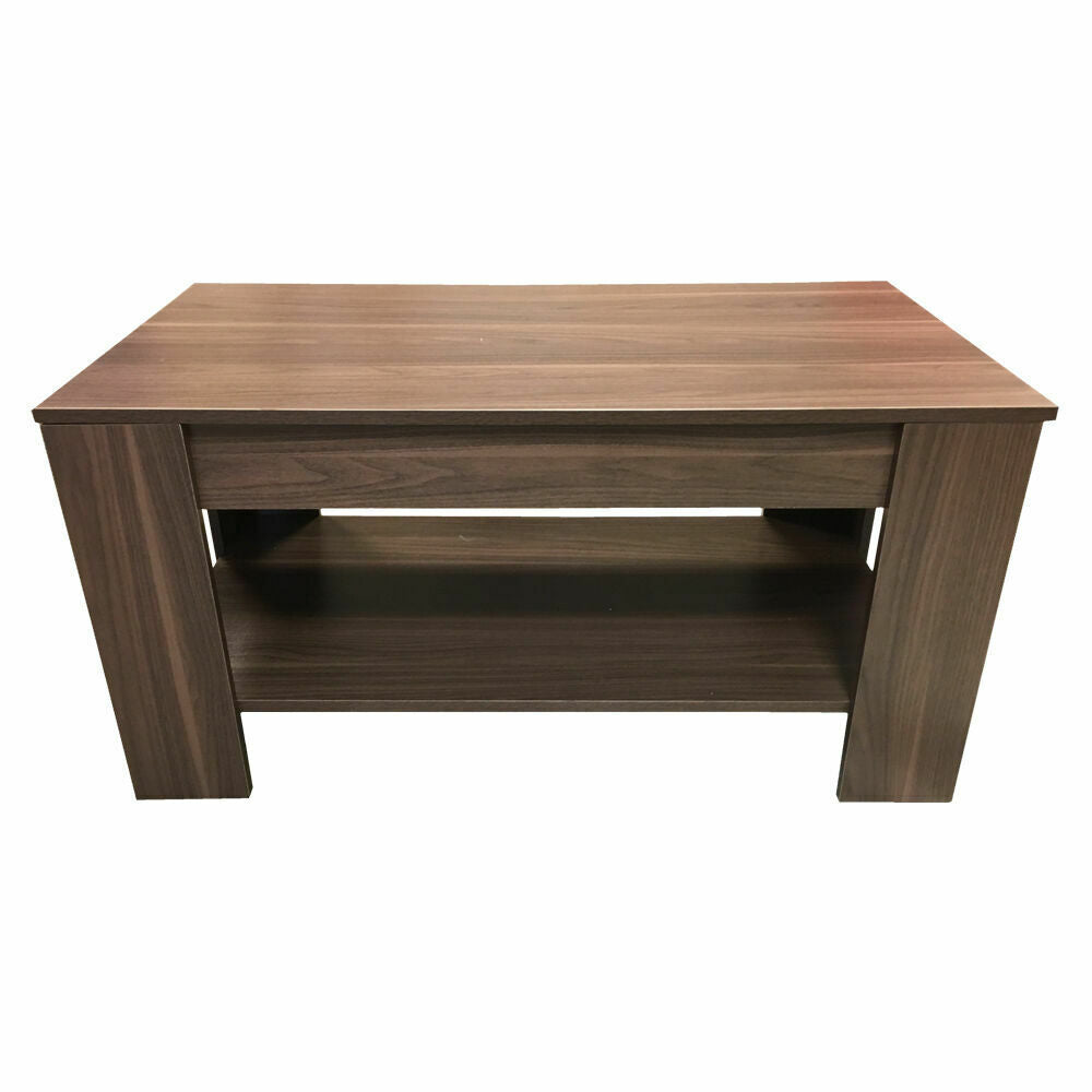 Coffee Table Lift Up Top with Storage Dark Walnut / Brown Redstone