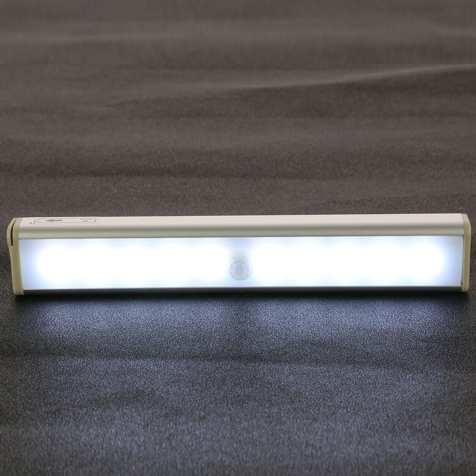 2 × Motion Sensor Cabinet 10 LED Lights Battery PIR Wardrobe Cupboard Light