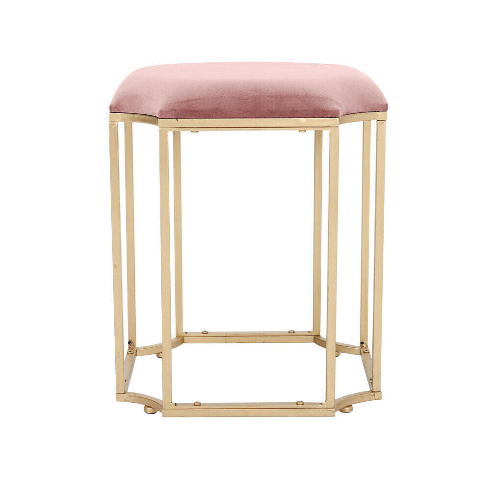 Pink Velvet Dressing Table Chair Vanity Table Stool Bedroom Makeup Dre –  Quildinc