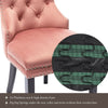 Dining Chairs Velvet Studded Fabric Lounge Padded Accent Side Chair Home Kitchen