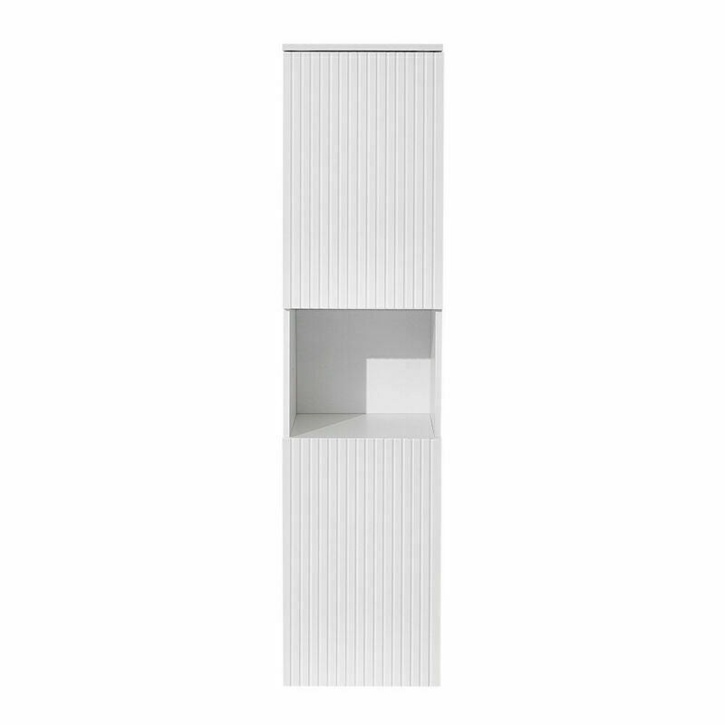 White High Tall Bathroom Cabinet Storage Furniture Unit Wall Hanged Cupboard