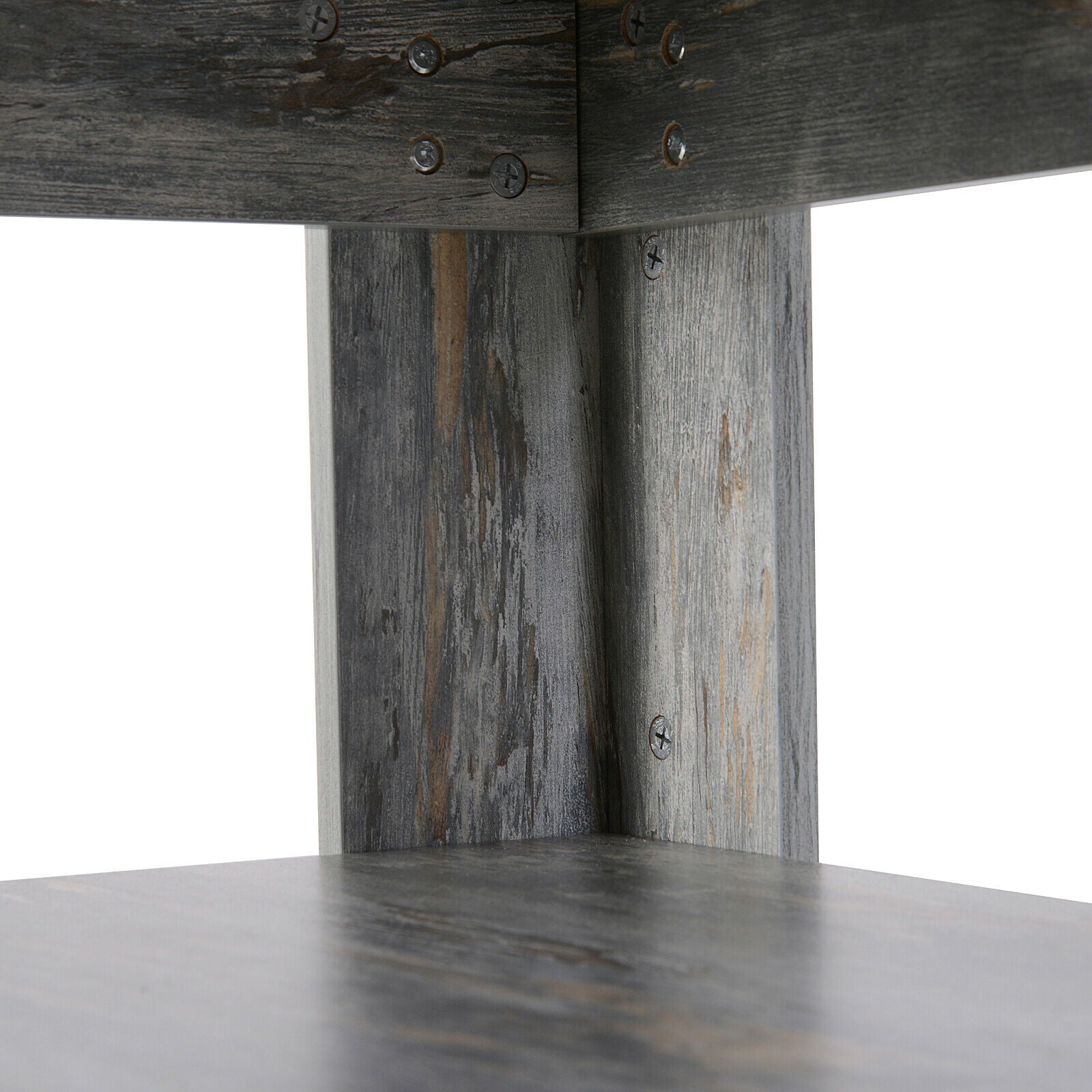 Coffee Table 2 Tier Accent End Console Table Bottom Shelf Storage Living Room