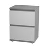 2 Drawer Wooden Bedroom Bedside Cabinet No Handle Nightstand Side Table
