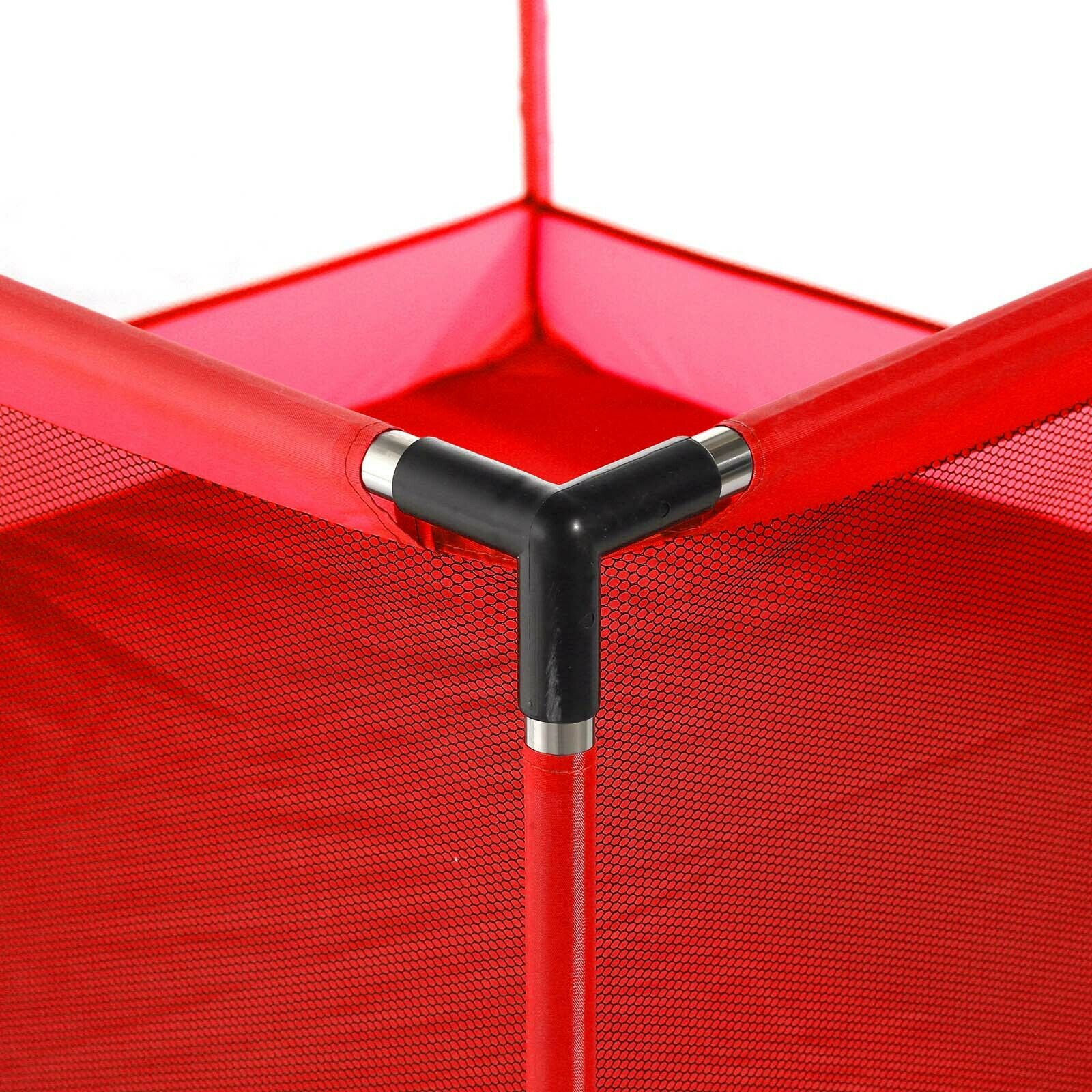 4 Sides Baby Playpen by house & Round Zipper Door Play Pen for Toddlers