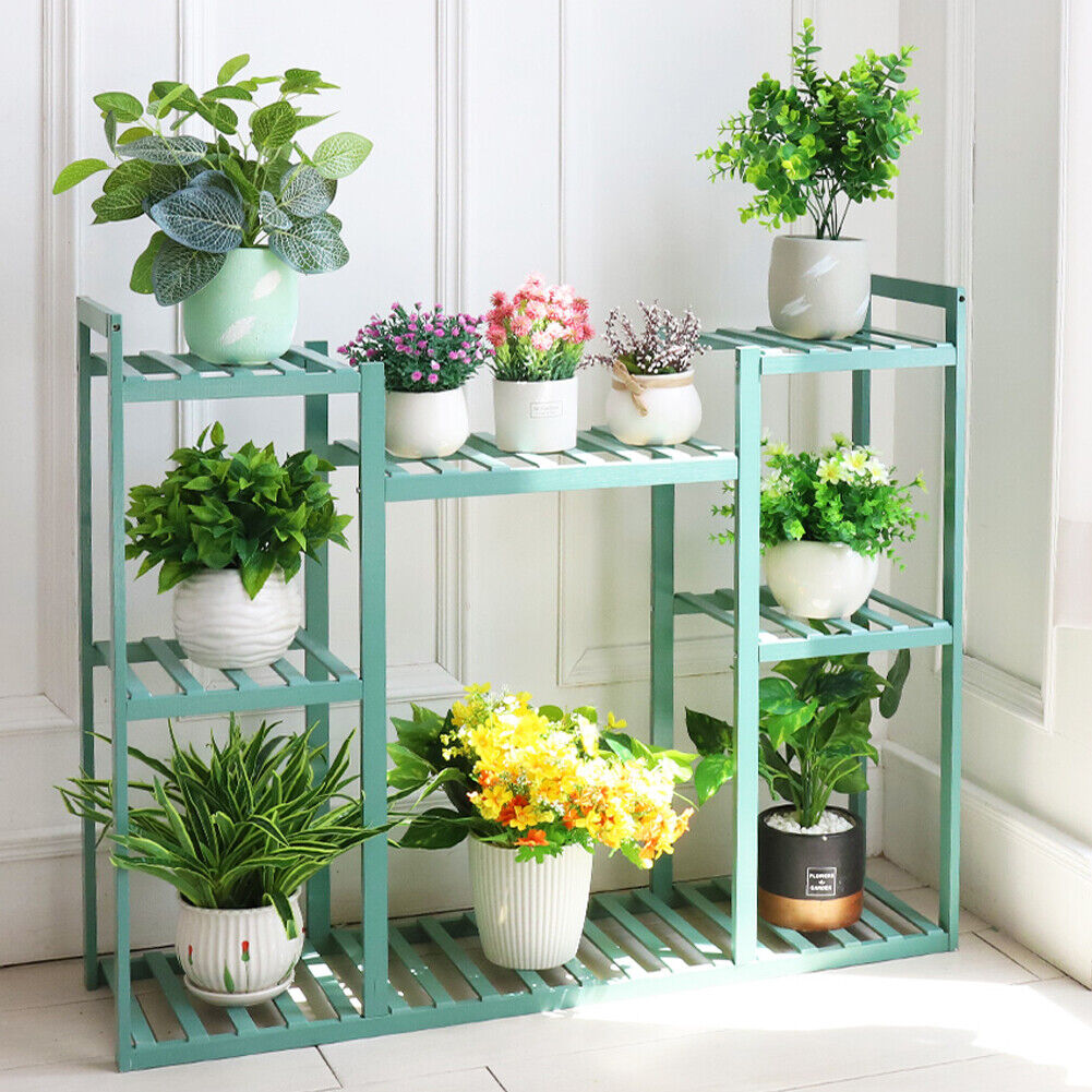 tall plant stands indoor uk 6 Tiered Bamboo Plant Stand Indoor Outdoor Tall Plant Stands for Garde – Quildinc
