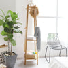 Entryway Hats Coats Rack with Shoes Shelf Set Storage Hallway Organizer Bamboo