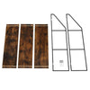 3 Tier Shelf Wall Hanging Shelves Metal Frame Wooden Shelf Storage Display Rack