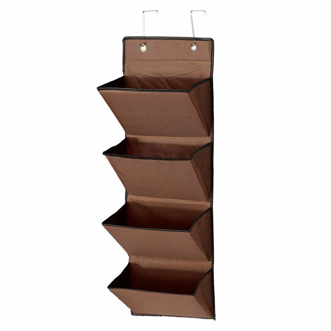 4 TIER OVER THE DOOR HANGING HOOKS ORGANISER STORAGE POCKETS WARDROBE UNIT