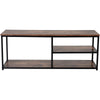 Industrial TV Stand Cabinet w/ Storage&2 Shelves Metal Frame Living Room