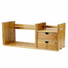 Desktop Bookshelf Extendable Display Shelf Rack Bookcase Office Desk Organizer